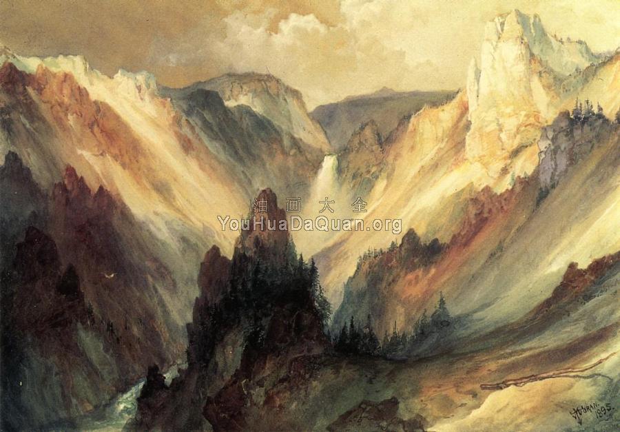 The Grand Canyon of the Yellowstone - 托马斯·莫兰